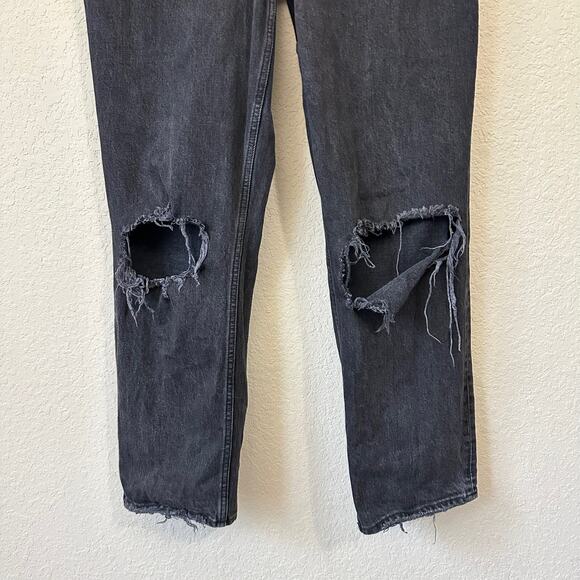 ABERCROMBIE & FITCH Curve Love 90s Straight Jeans Black Ultra HR - Picture 4 of 14